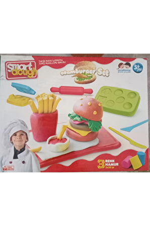 Smart Dough Oyuncak Mini Hamburger Seti Hamur Kutusu