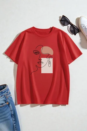 Unisex Love Me More Baskılı Tasarım Tişört