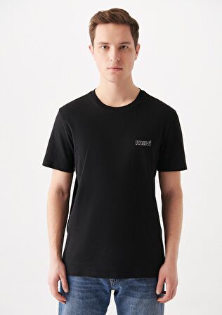 Mavi Logo Baskılı Siyah Basic Tişört 0610360-900