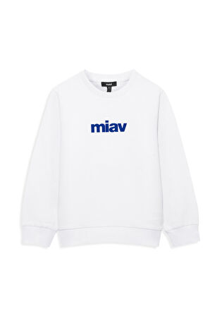 Mavi Miav Baskılı Beyaz Sweatshirt 6610031-620