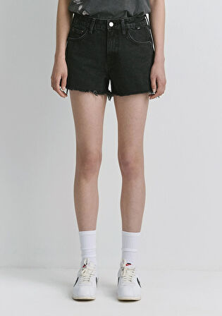 Rosie 90lar Yırtıklı Antrasit Jean Şort 1447481224
