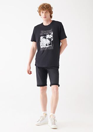 Nicholas Dark Smoke Mavi Black Jean Şort 0416081307