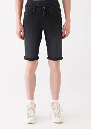 Nicholas Dark Smoke Mavi Black Jean Şort 0416081307