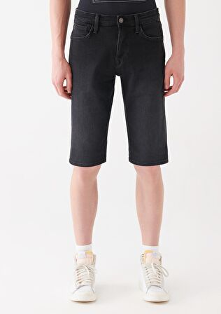 Nicholas Dark Smoke Mavi Black Jean Şort 0416081307