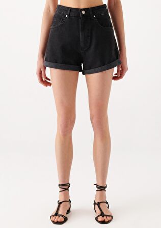 Mavi Clara Koyu Duman Gri Jean Şort 1450181234