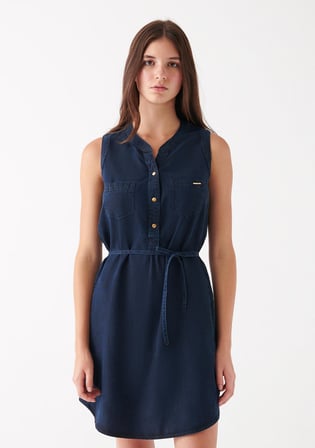 Mavi Suzy Mürekkep Rengi Gold Denim Elbise 130317-81270