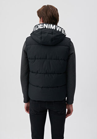 Mavi Kapüşonlu Gri Yelek 0110089-80022