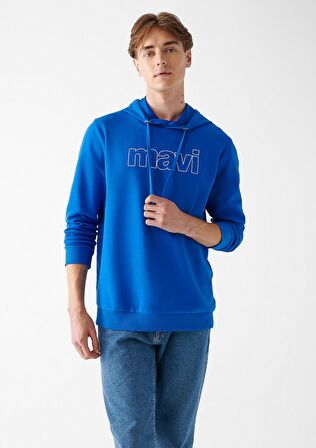 Mavi Logo Baskılı Mavi Sweatshirt 065606-70913