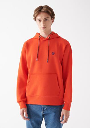 Mavi Kapüşonlu Kırmızı Sweatshirt 065809-70481