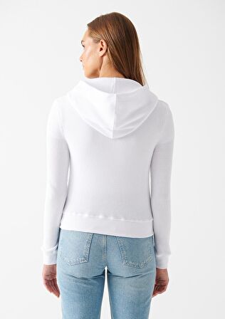 Mavi Fermuarlı Beyaz Sweatshirt 1610730-620