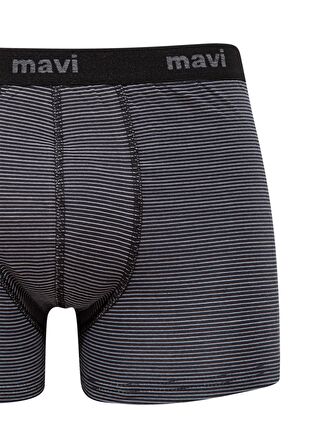 Mavi Baskılı Gri Boxer 0910434-32174