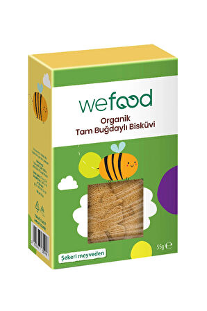 Wefood Kids Organik Tam Buğdaylı Bisküvi 55 gr