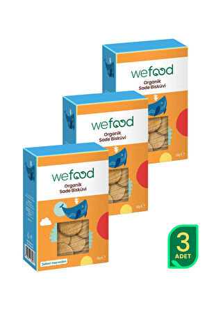 Kids Organik Sade Bisküvi 50 Gr (tereyağlı) 3'lü