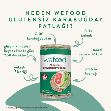 Glutensiz Karabuğday Patlağı 100 Gr 5'li