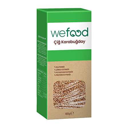 Wefood Glutensiz Çiğ Karabuğday Tanesi 400 gr 2'li 