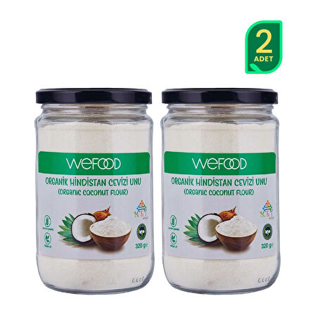 Wefood Organik Hindistan Cevizi Unu 320 gr 2'li