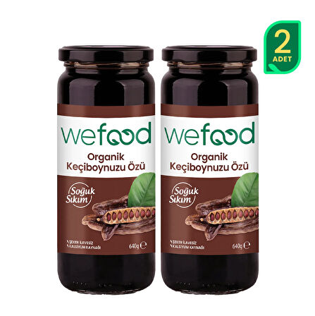 Wefood Organik Keçiboynuzu Özü 640 gr (Soğuk Sıkım) 2'li
