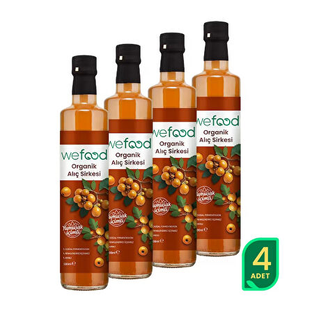 Wefood Organik Alıç Sirkesi 500 ml 4'lü
