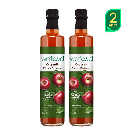 Wefood Organik Elma Sirkesi 500 ml 2'li