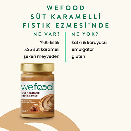 Wefood Süt Karamelli Fıstık Ezmesi 300 gr