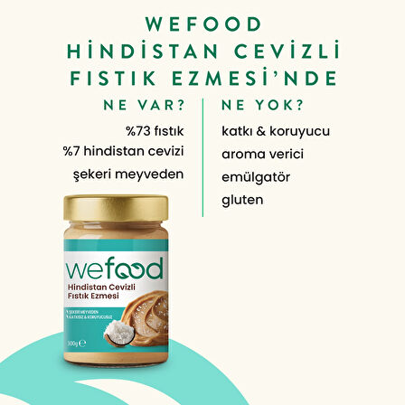Wefood Hindistan Cevizli Fıstık Ezmesi 300 gr