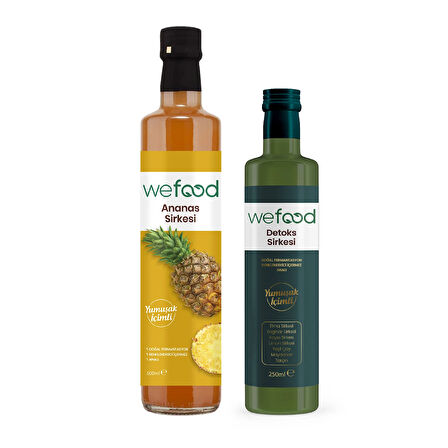 Wefood Ananas Sirkesi 500 ml  + Wefood Detoks Sirkesi 250 ml 