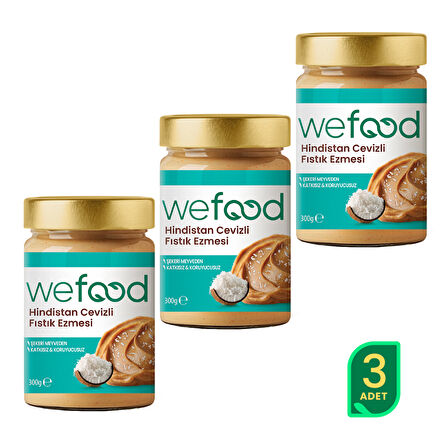 Wefood Hindistan Cevizli Fıstık Ezmesi 300 gr 3'lü