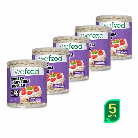 Wefood Çörek Otlu Protein Patlak 80 g 5'li