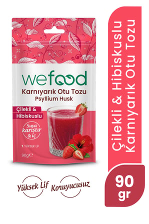 Wefood Hibiskus & Çilekli Karnıyarık Otu Tozu 90 g