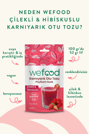 Wefood Hibiskus & Çilekli Karnıyarık Otu Tozu 90 g