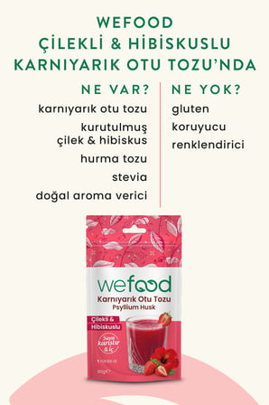 Wefood Hibiskus & Çilekli Karnıyarık Otu Tozu 90 g