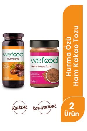 Wefood Ham Kakao Tozu 140 gr  + Wefood Hurma Özü 315 gr