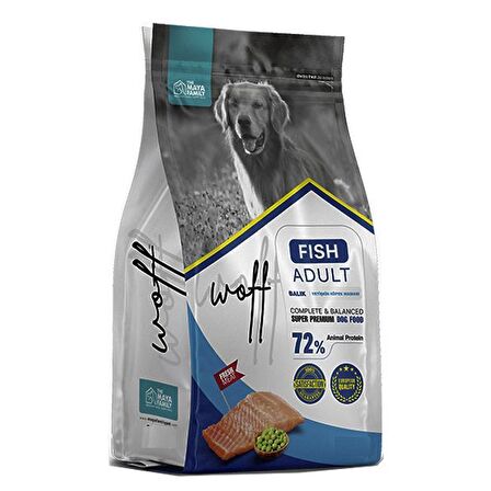 Woff Balıklı Yetişkin Köpek Maması 12 Kg