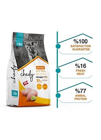 Chedy Kitten Tavuklu Yavru Kedi Maması 1 Kg AÇIK