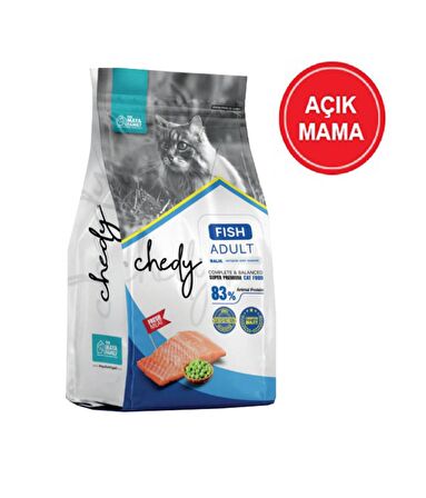 Chedy Somonlu Yetişkin Kedi Maması 1 Kg AÇIK