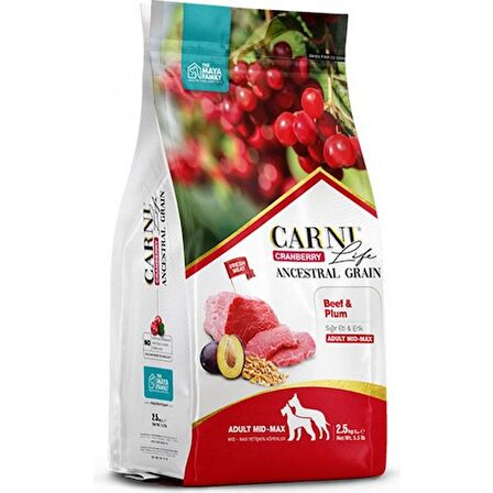 Carni Dog Adult Sıgır/Erikli Med/Max Köpek Maması  2.5 KG