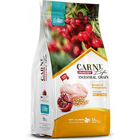 Carni Dog Puppy Tavuk/Narlı Tüm Irklar Köpek Maması  2.5 KG