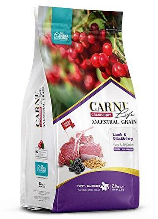 Carni Dog Puppy Kuzu Etli/Bögürtlenli Med/Max Köpek Maması 7 KG