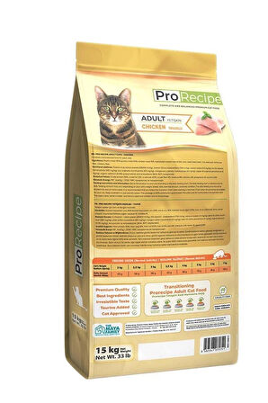 Prorecipe Cat Tavuklu Yetişkin Kedi Maması 15 KG