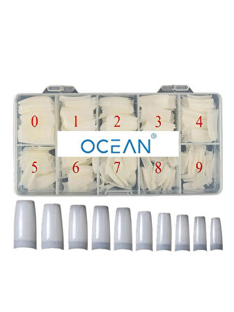 500’lü Yarım Ay Şeffaf Tips Protez Tırnak