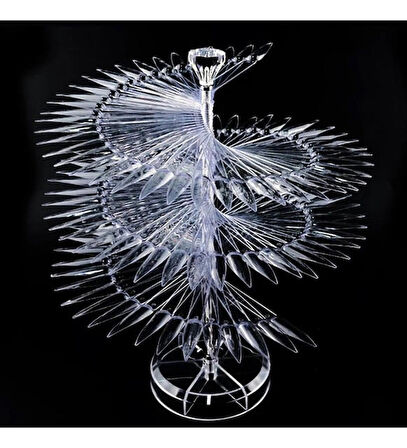 TIRNAK KARTELA 120'Lİ AYAKLI STAND SETİ ŞEFFAF RENK