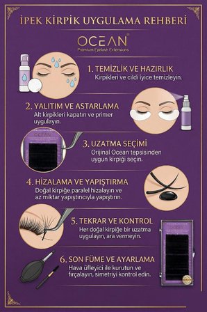 Ocean 0.07C Natural Kıvrım 12 mm Soft Eyelash Doğal İpek Kirpik 16'lı