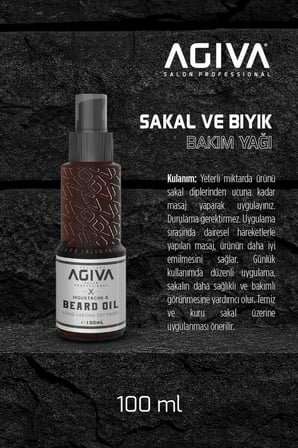 Agiva Sakal ve Bıyık Bakım Yağı Tüm Ciltler İçin 100 Ml