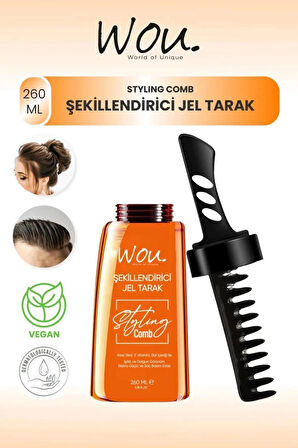 SAÇ ŞEKİLLENDİRİCİ JEL TARAK 260 ML IŞILTILI VE DOLGUN GÖRÜNÜM EKSTRA GÜÇLÜ VE SAÇ BAKIM ETKİSİ