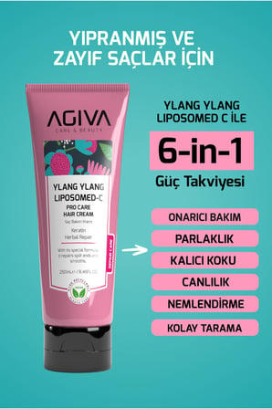Ylang Ylang Liposomed C Yıpranmış ve Zayıf Saçlar İçin Saç Bakım Kremi-Vegan