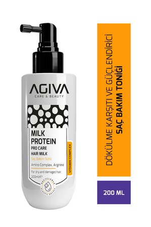 Agiva Milk Protein Saç Bakım Sütü – Kuru ve Yıpranmış Saçlar İçin Onarıcı Bakım 200 ml