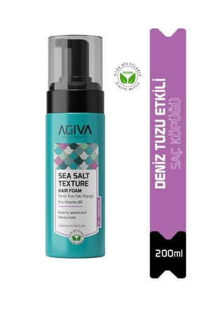 Agiva Deniz Tuzu Saç Köpüğü –Dolgun ve Parlak Görünen Saçlar 250 ml