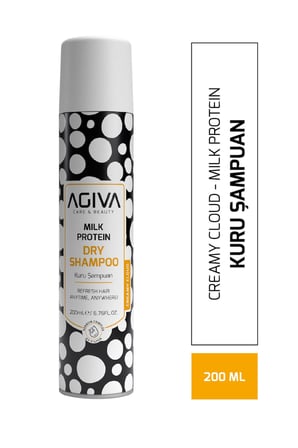 AGİVA CARE & BEAUTY Milk Protein Süt ve Vanilya Kokulu Hacimlendirici Kuru Şampuan 200 ml