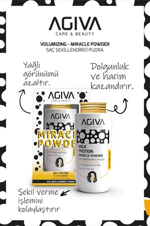 Agiva Beauty Care Milk Protein Saç Şekillendirici Pudra Wax 20 gr