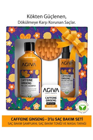 Caffeine Ginseng Şampuan 500 ml & Saç Toniği & Masaj Tarağı 3'lü Set